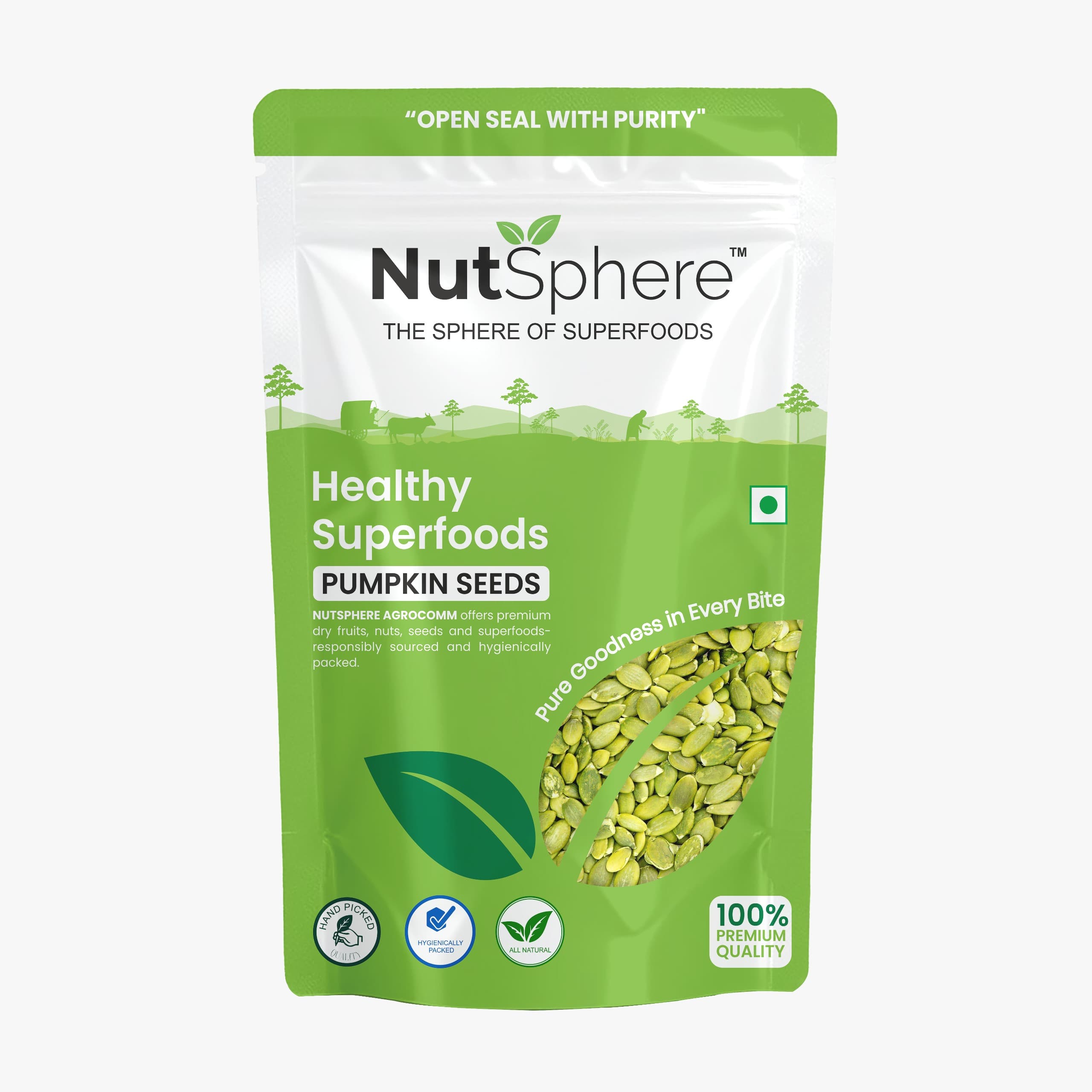 NutSphere Pumpkin Seeds-AAA Grade(500GM)