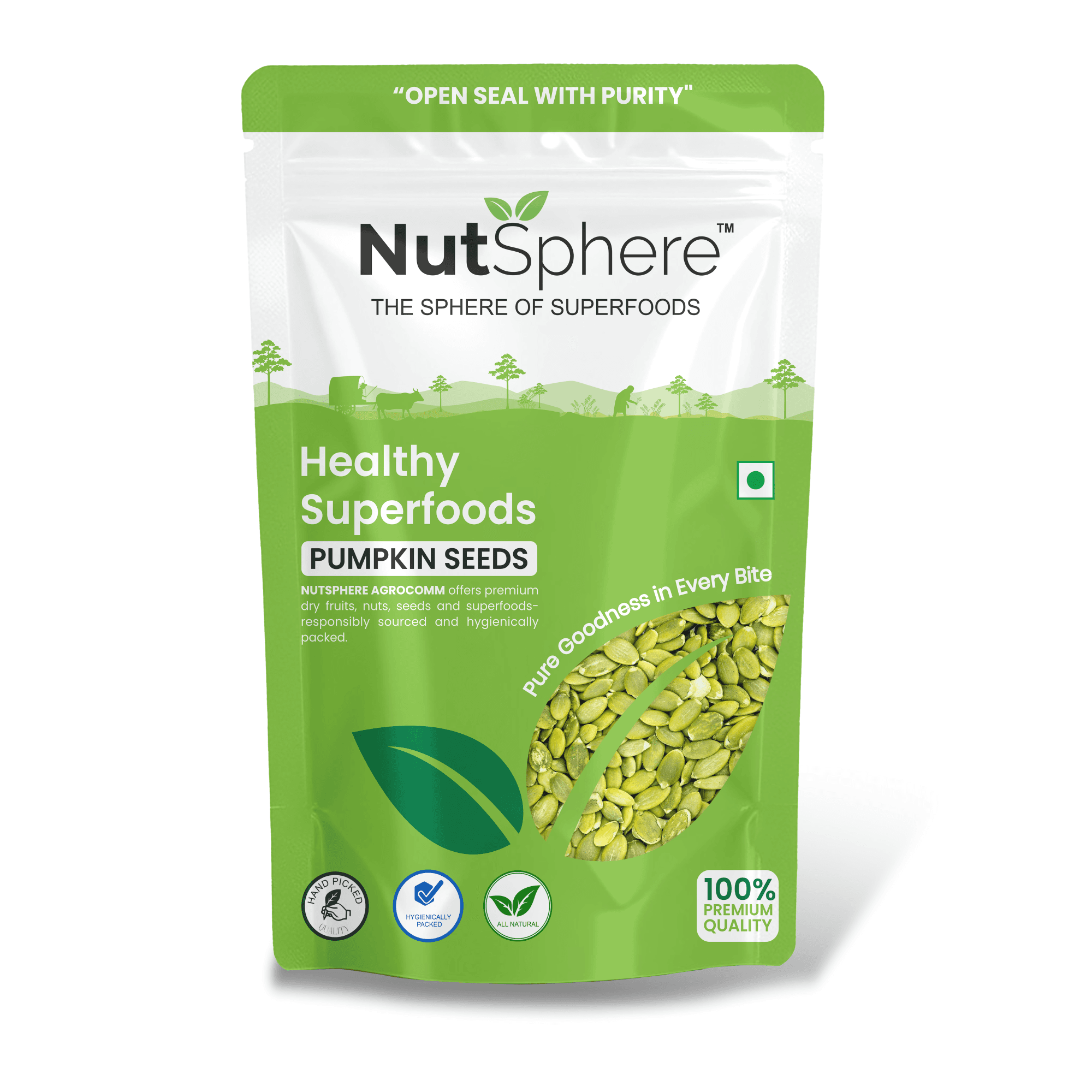 NutSphere AAA Grade Pumpkin Seeds 200gm.